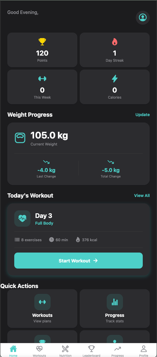 Smart Gym Pal App